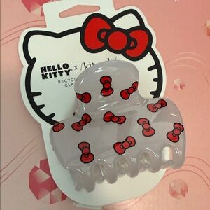 Kitsch Hello Kitty Hair Claw - White with Red Bows